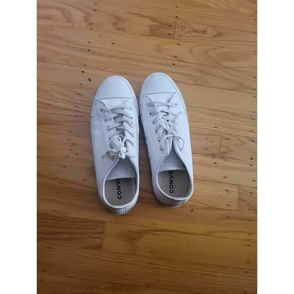 Converse - White Leather Low Top Women's US 8